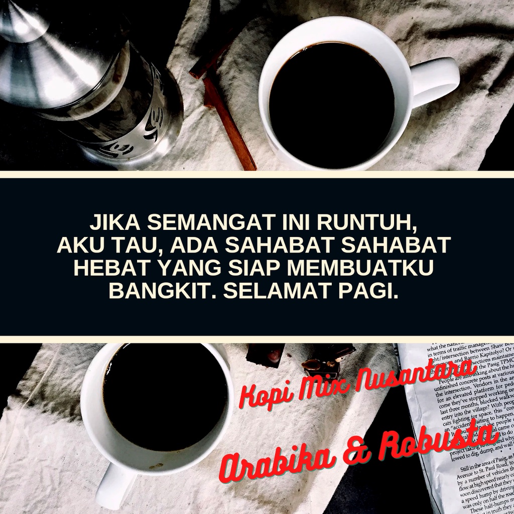 

Kopi Mix Nusantara Arabica & Robusta 175gr