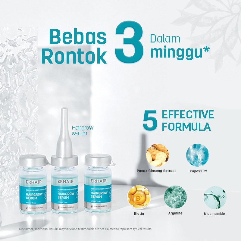 ERHAIR Bundle ERHAIR Hairgrow Perawatan Rambut - Bundle Untuk Kerontokan Berlebih-3
