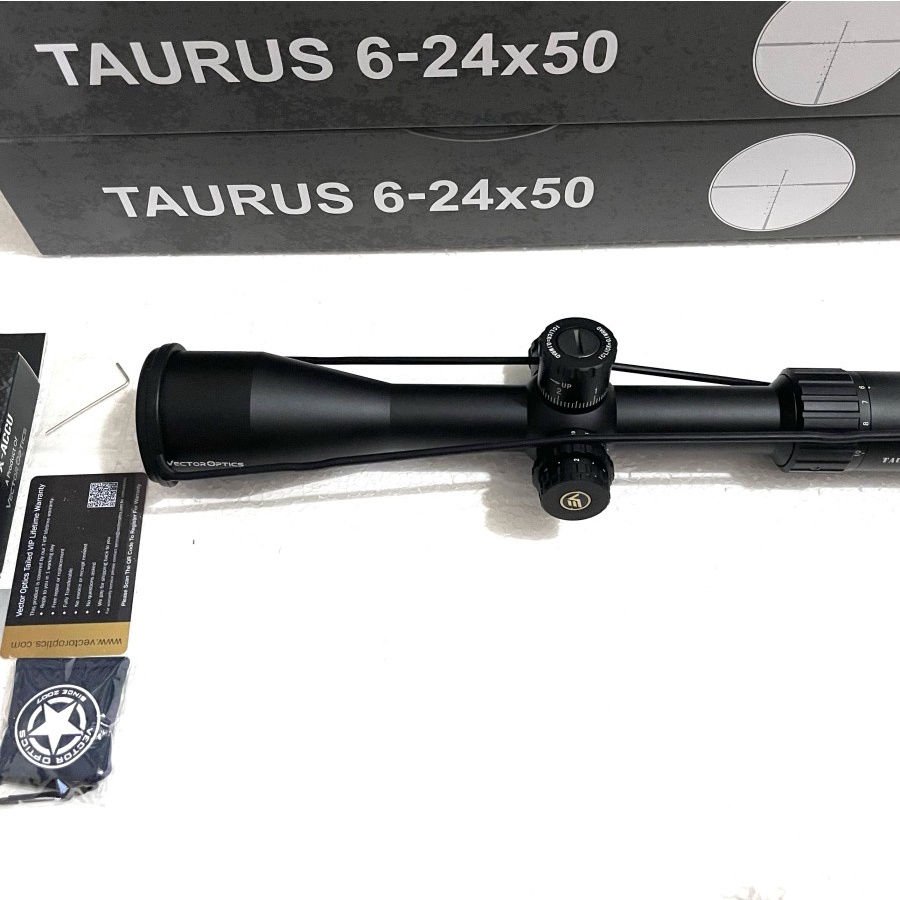 TELESKOP VECTOR TAURUS HD 6-24x50 SFP SFIR RETIKEL TITIK DOT NYALA BARU