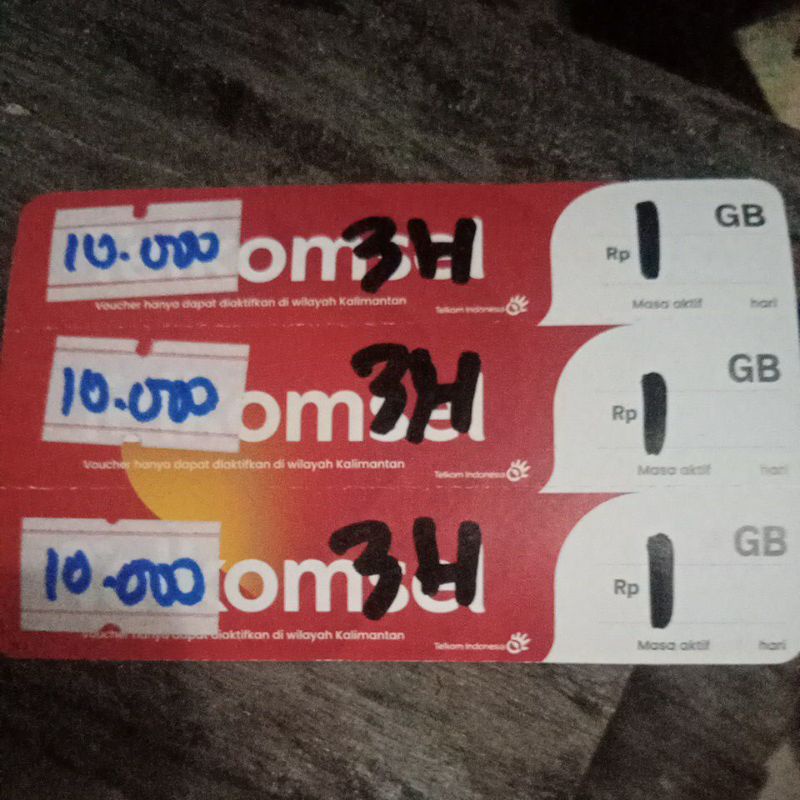 Voucher Telkomsel 1GB 3 Hari Kalimantan Zona 2
