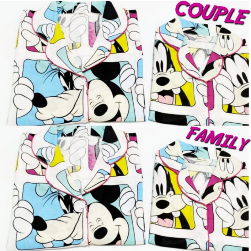 PIYAMA KATUN COUPLE IBU ANAK/PIYAMA KATUN COUPLE/PIYAMA ANAK