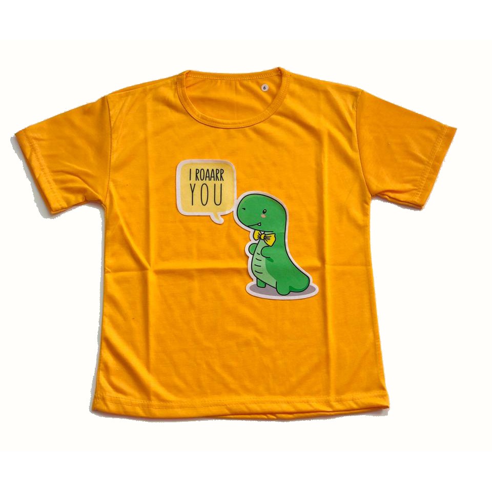 Kaos Oblong Anak Lengan Pendek Gambar Dino roar you