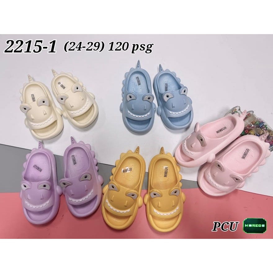 Sandal Anak Shark Dino Karakter Lucu Bahan Elastis Empuk Nyaman Anti Slip