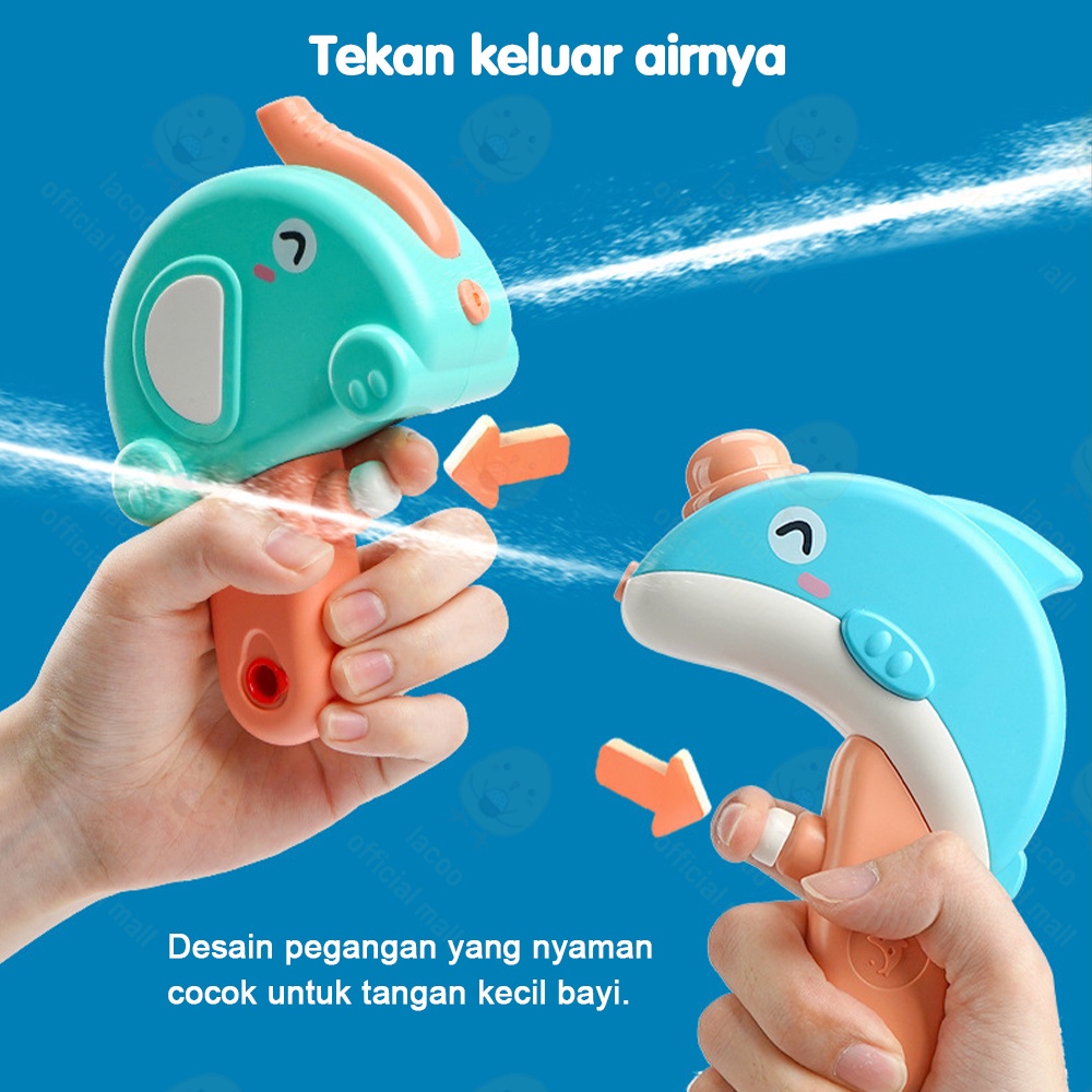 Lacoo Pistol air mainan anak lucu Water gun dinosaurus Pistol tembak air Watergun