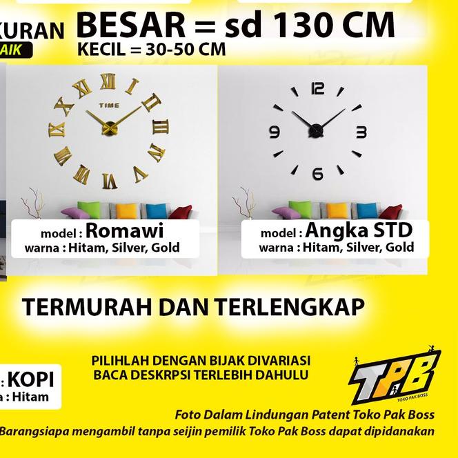 ✦ Jam Dinding DIY Besar Jam Hiasan Giant Wall Clock 80-130cm 130cm 130 cm Diameter clock analog mini