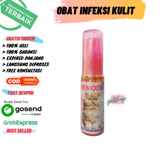 Obat DEMODEX Spray Anti Demodex Mites Cat Kucing Anak Dewasa 30 ml
