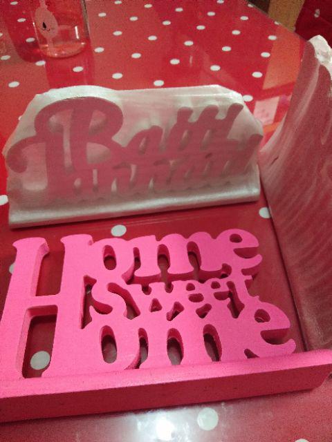 [400 Gram] Walldeco Hiasan Dinding Dekorasi Rumah Pajangan Kayu Unik Murah Standing Home Sweet Home