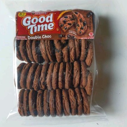 

Aneka snack, kue dan biskuit good time chocochips double choco kiloan 250gr