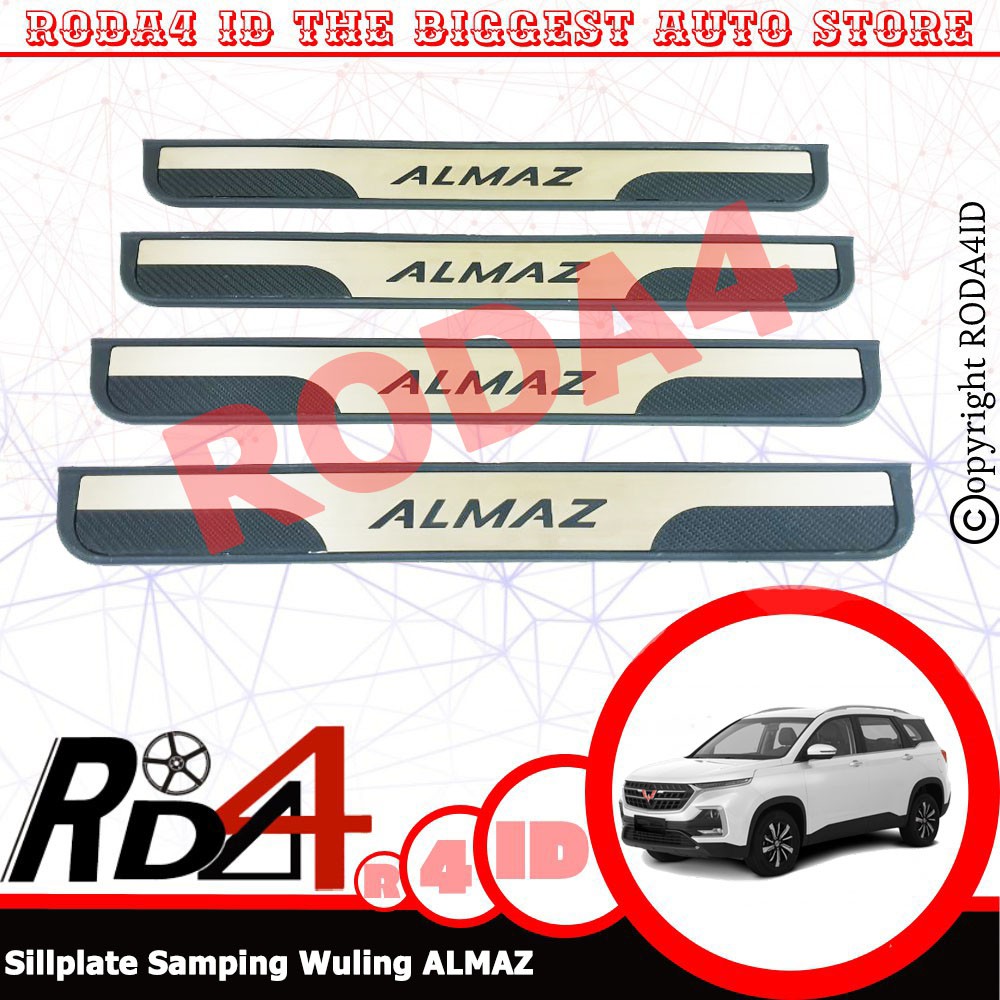 Sillplate Samping Stainless WULING ALMAZ Non LED