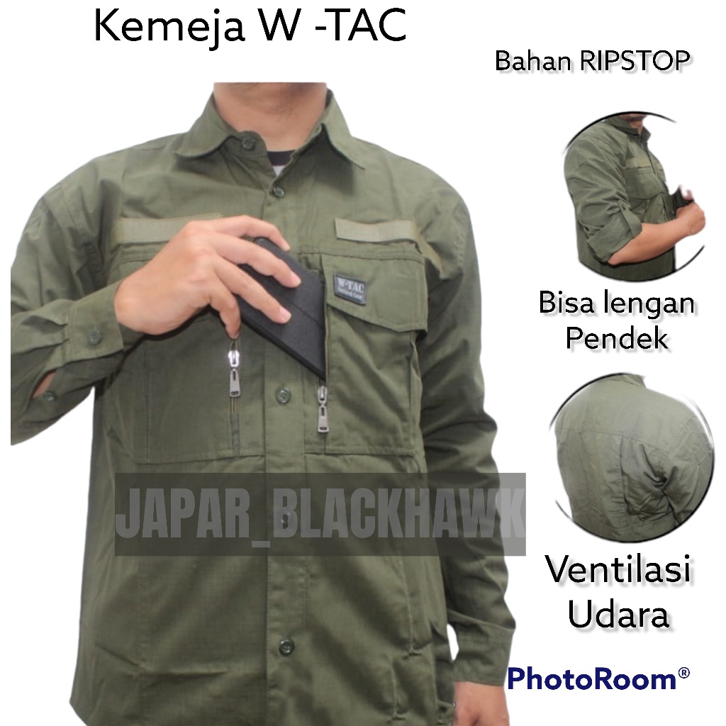 Jual Kemeja Tactical W Tac Ripstop Kemeja Pria Kemeja W Tac Kemeja Hexagon Kemeja Pdl