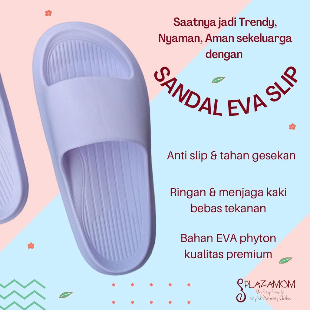 sandal EVA karet WANITA DEWASA keluarga family strap SLIP selop sendal slippers ringan nyaman anti slip awet kualitas premium untuk outdoor indoor