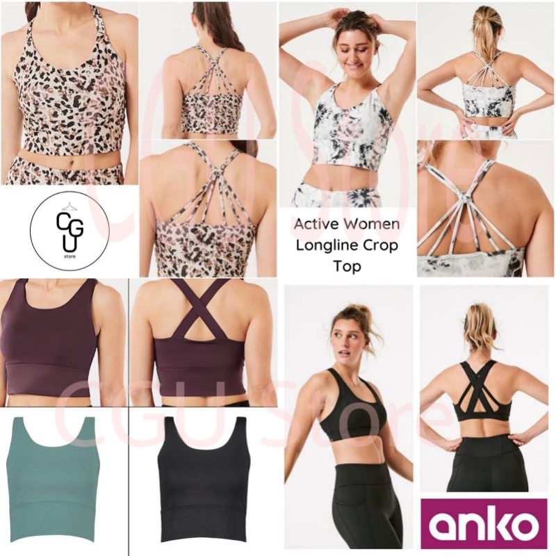 [BEST SELLER] Sport Bra Yoga Bra Gym Bra No Padded Crop Top / Long Line ANKO