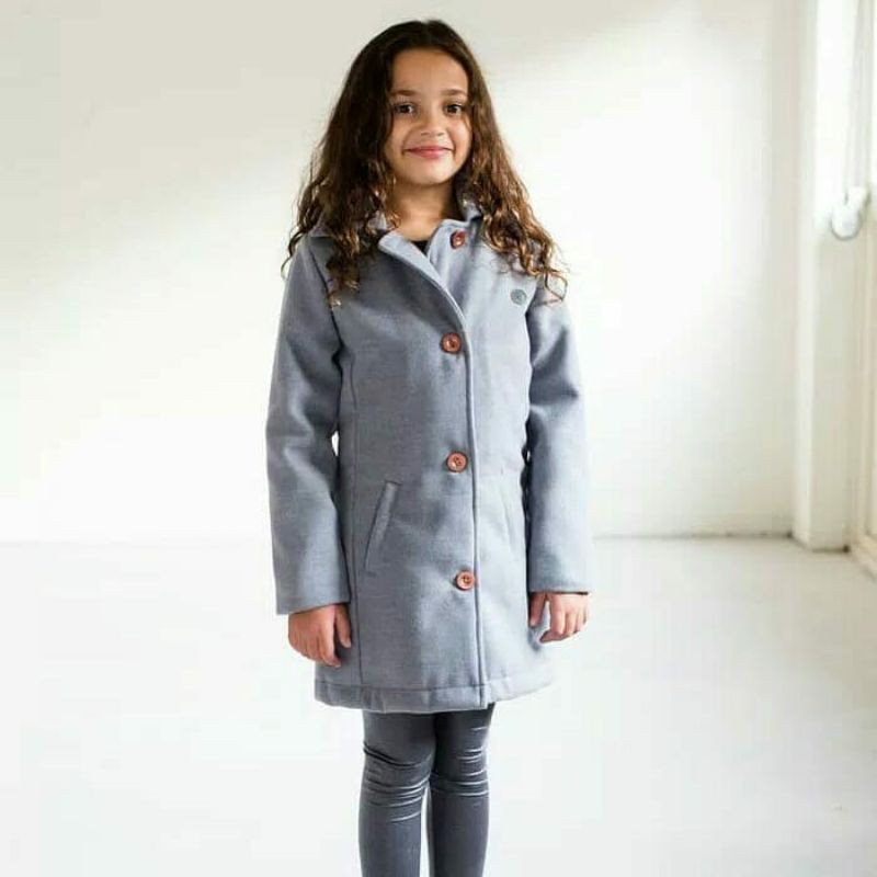 Jaket coat wool anak levv girl coat casual