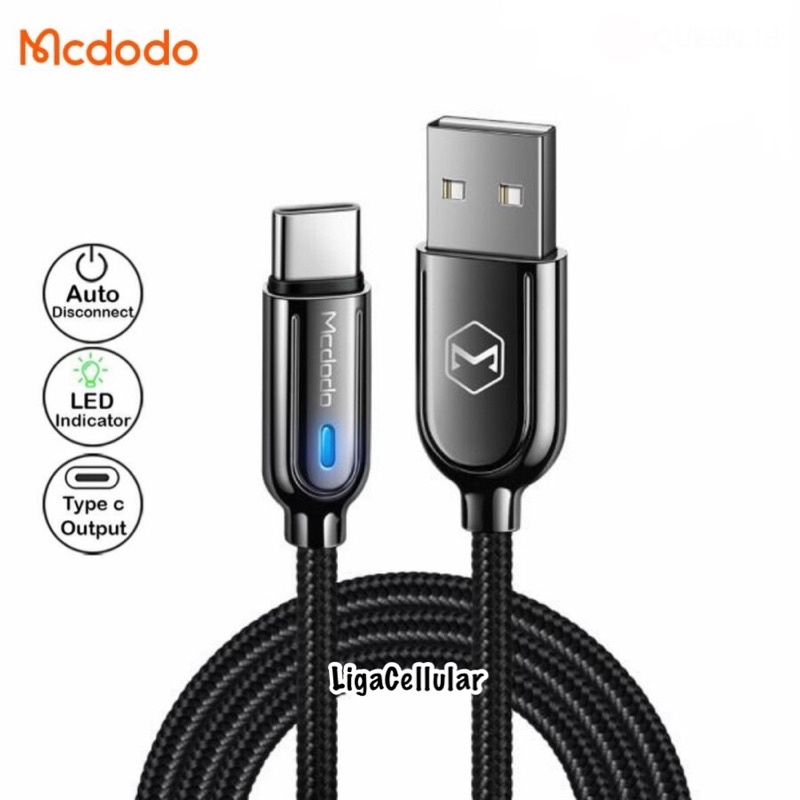 Mcdodo Kabel Data USB Type C Power Auto Off Super Charge 5A 65W Ca-6190