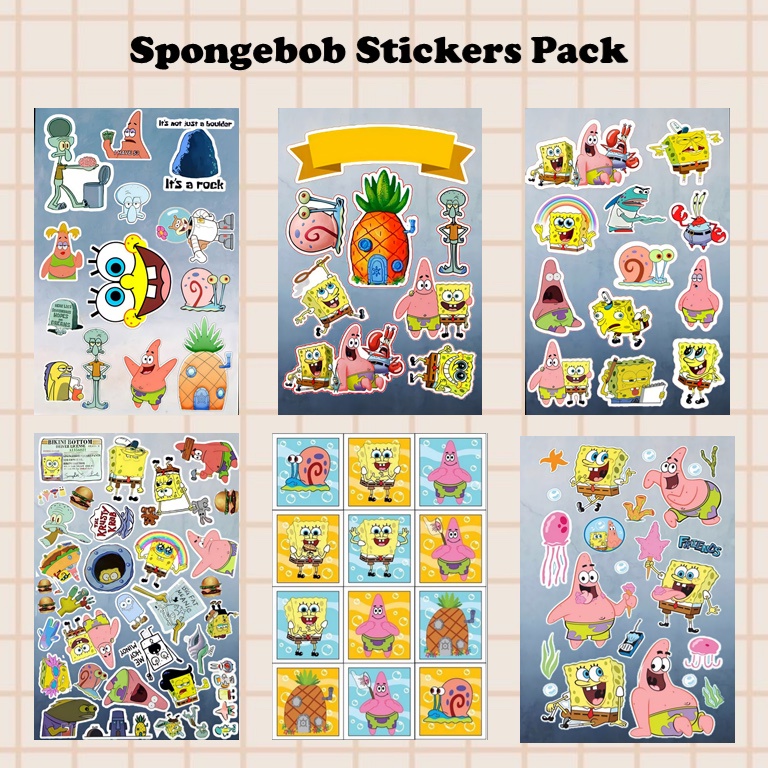 

spongebob stickers pack stiker spongebob