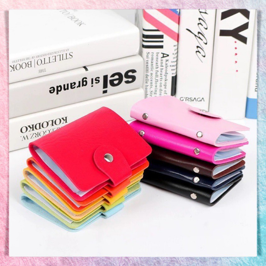 Dompet Kartu ATM | Dompet Kartu Wanita / Pria | Dompet Kartu Kulit Isi 24 | Card Holder Organizer