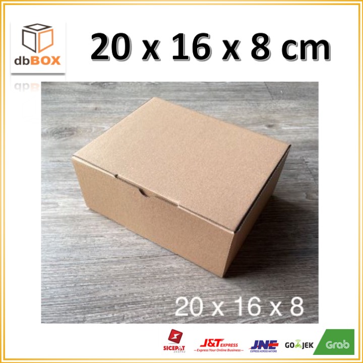 

Kardus Uk. 20 x 16 x 8 cm.... ..Die Cut kotak Kue, snack -aksesoris-dll model box pizza