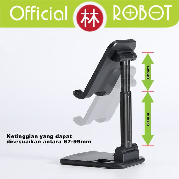 Robot RT-US06 Fully Foldable Liftable Universal Holder - Hitam