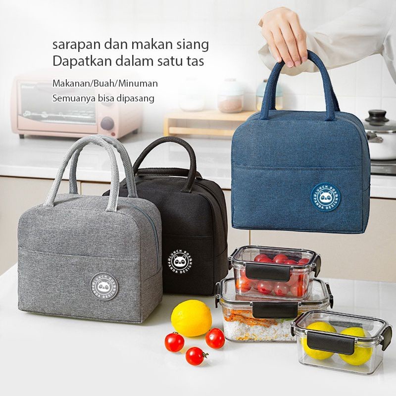 TAS BEKAL LUNCH COOLER BAG TAS TERMAL BOX MAKANAN ALUMINIUM KOTAK MAKAN