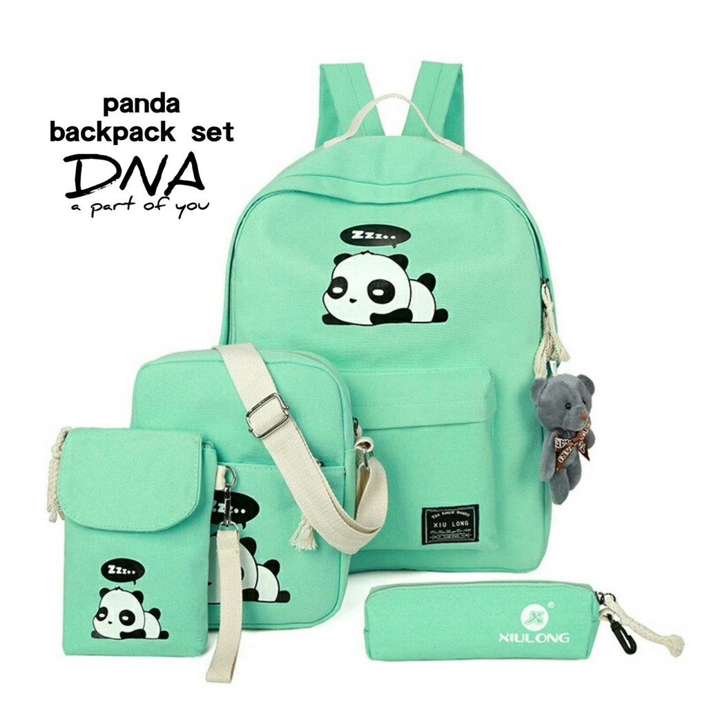 BackPack Double Decker_Tas Ransel Anak_Lol_Unicorn_Superhero_Paw Patrol_Shopkins Fashion Cewek Panda