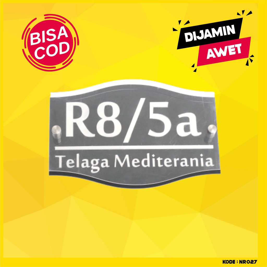 Nomor rumah acrylic Nomer rumah akrilik untuk papan nama rumah  dan alamat rumah  - NR027