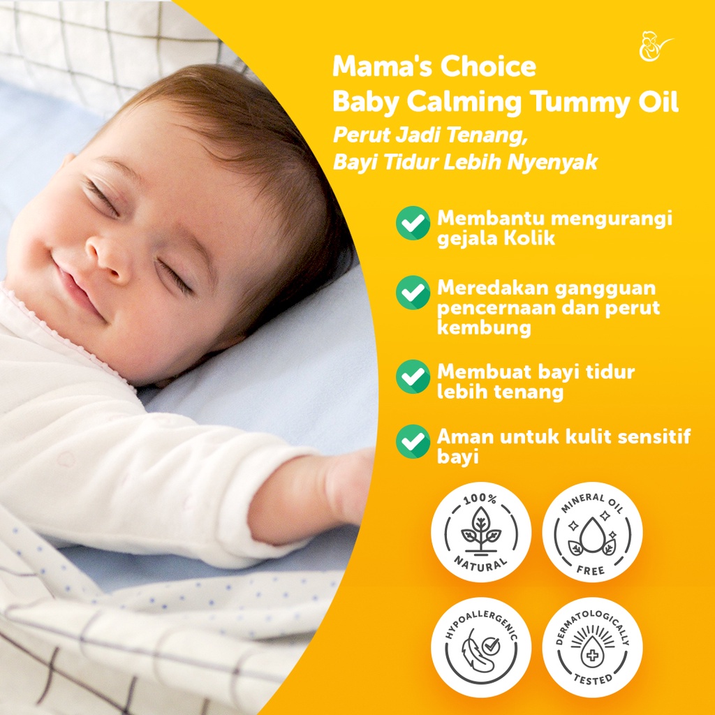 MINYAK TELON / MAMA'S CHOICE BABY CALMING TUMMY OIL / MINYAK TELON DAPAT MENGATASI KEMBUNG DAN KOLIK