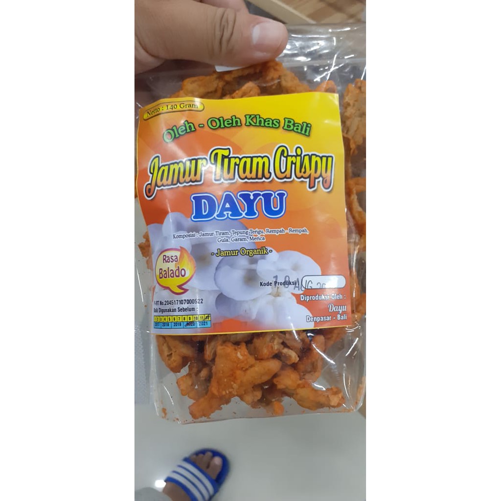 JAMUR TIRAM CRISPY DAYU 140GR ASLI BALI