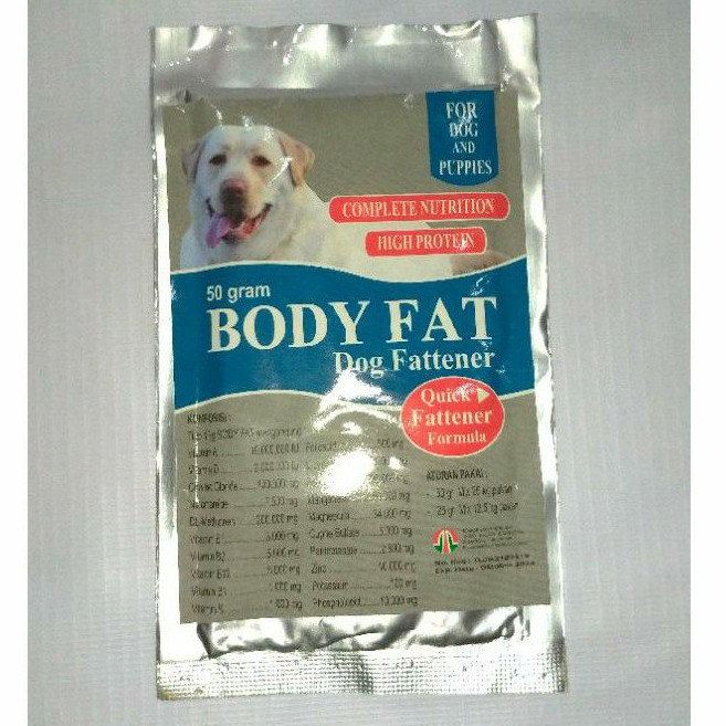 Jual Body Fat Dog Puppies Fattener Penggemuk Anjing Anak Anjing Puppy 50gr Indonesia Shopee Indonesia