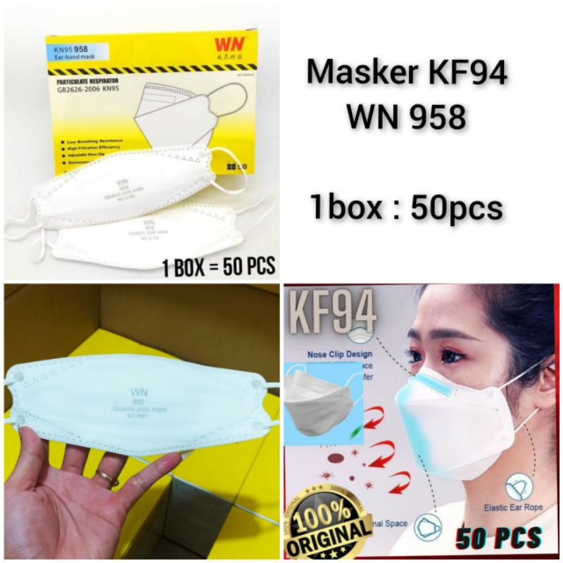 Masker 4ply WN korea putih evo