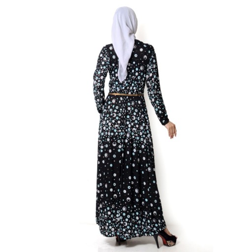 Fifi FASHION Long Dress Tangan Panjang Muslimah Maxi Corak Terbaru - Violin