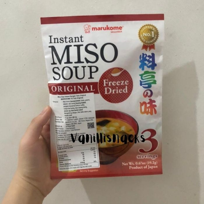 

Marukome Instant Miso Soup Original Freeze Dried Product from Japan [3 Pcs] 19,2gr