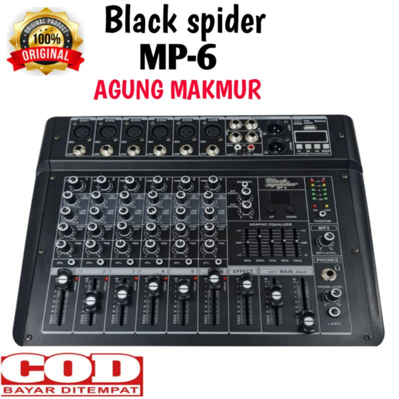 POWER MIXER BLACK SPIDER MP6 BLACK SPIDER MP-6