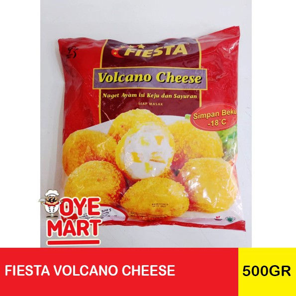 FIESTA VOLCANO CHEESE 500GR NAGET AYAM ISI KEJU DAN SAYURAN