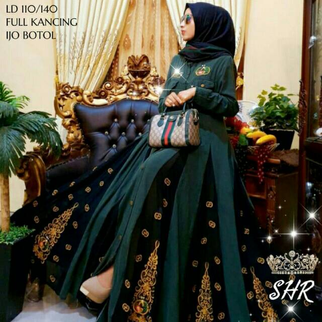 Dress ijo botol. ORI SHR IMPORT