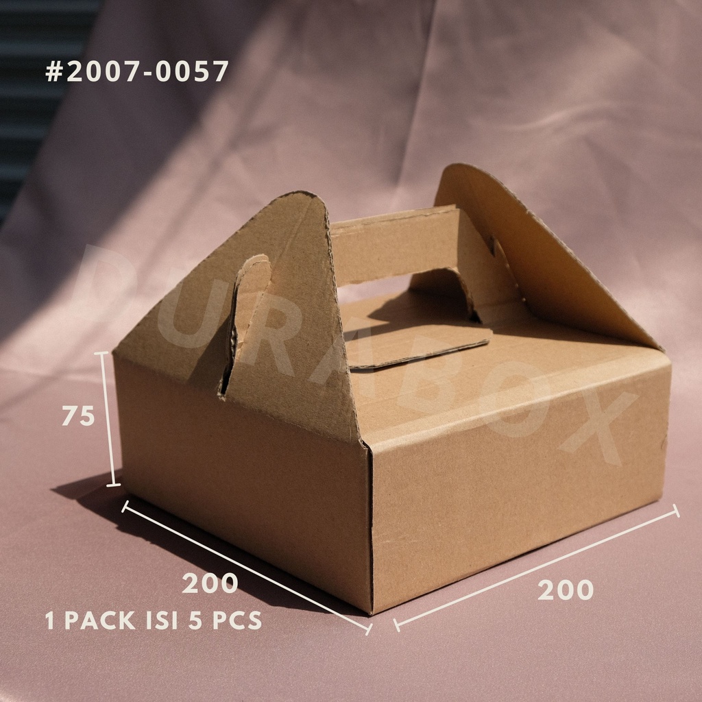 

20 x 20 x 7.5 cm V GABLE | KARDUS / KARTON BOX CORRUGATED - KEMASAN / PACKAGING / PACKING MAKANAN | #2006-0057