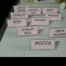 

sign holder / name desk / display price tag