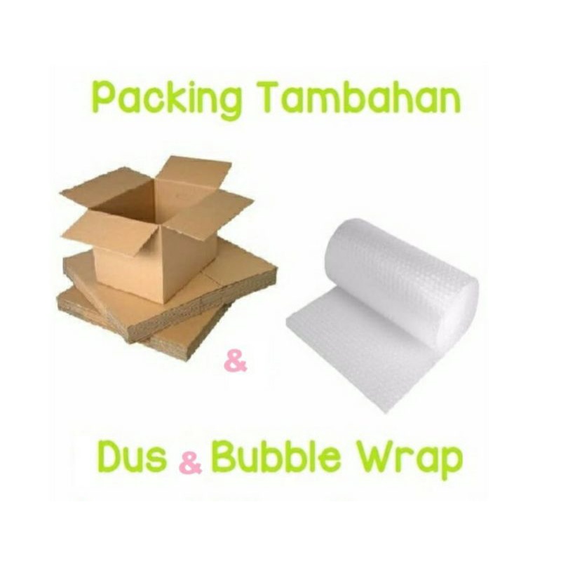

Packing tambahan / Bubble wrap extra dus / Packing aman / Packing anti pecah belah / Packing aman