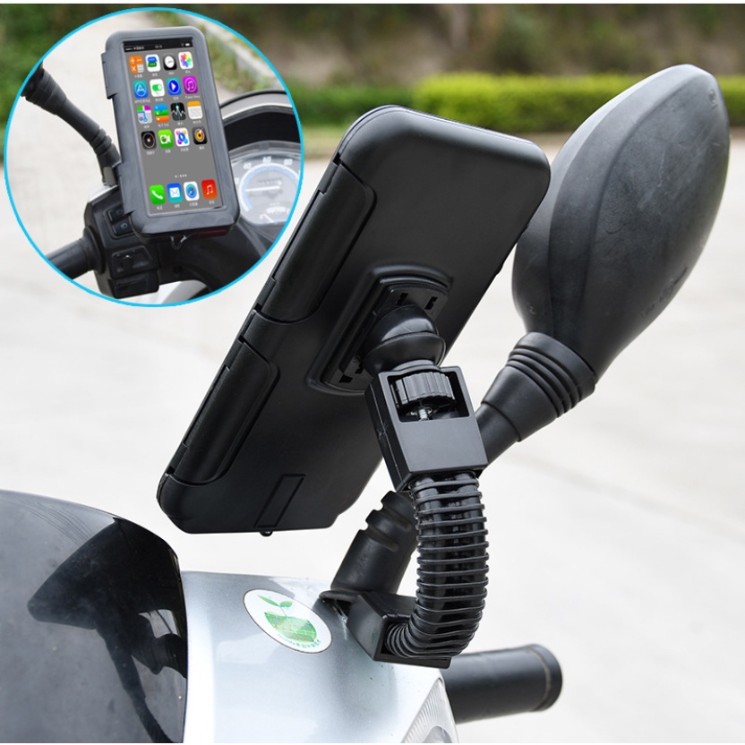 【COD】Jovitech Holder Motor Dudukan HP Spion Waterproof XL 4.7-6.7inch  M9/M14/M15