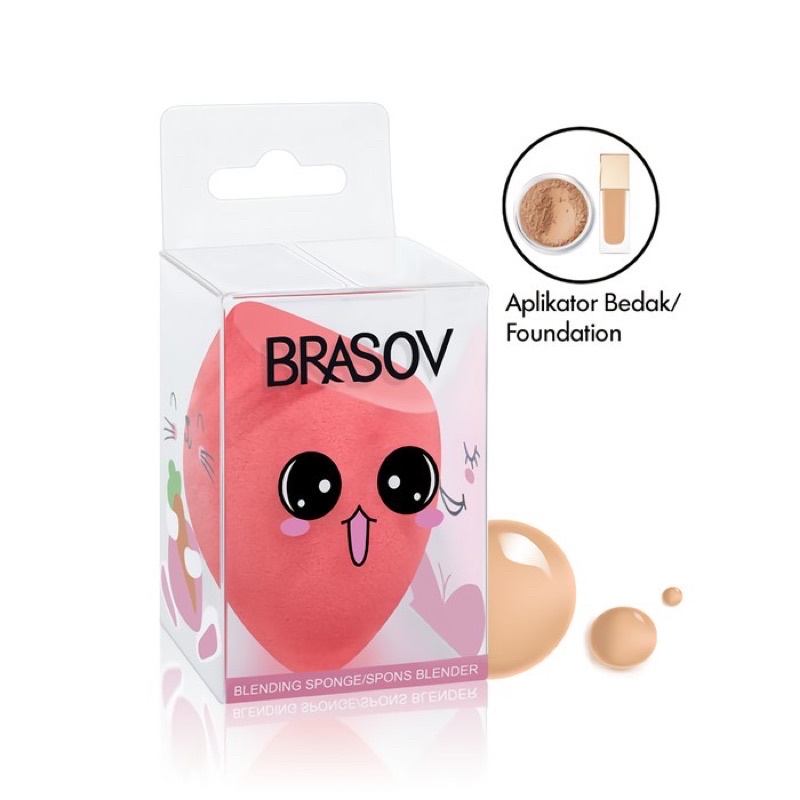 BRASOV Spons Make Up Egg Cut Contouring Blending Sponge Foundation Beauty Blender