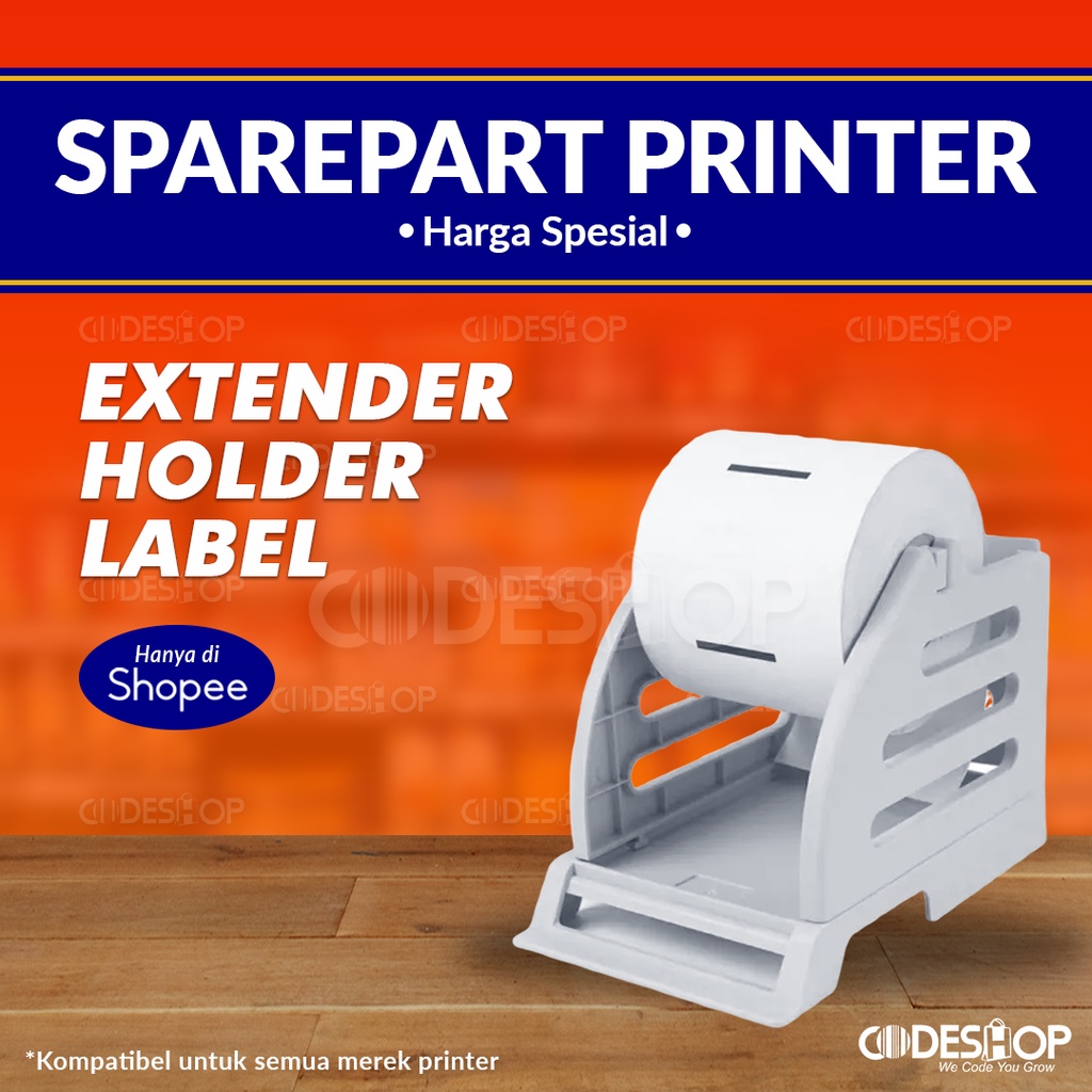 Holder Extender Eksternal Label Printer Barcode Semua Tipe