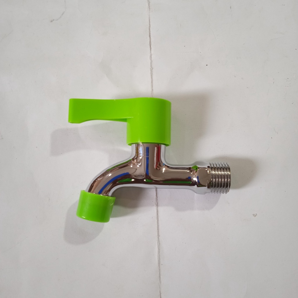 Kran air 1/2 inch Stainless Handle Warna PVC / Kran Tembok