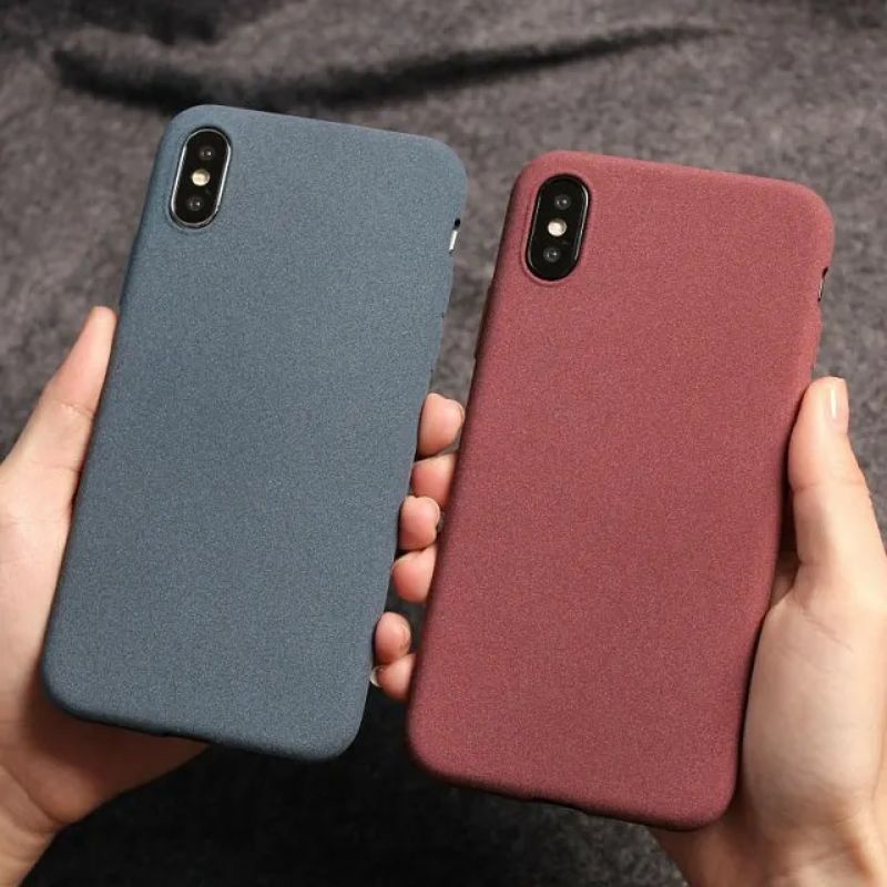 IPHONE X XS Case Casing Ultra Slim Motif Batu Pasir Matte Soft