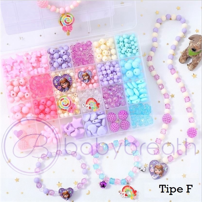 DIY Mainan manik edukasi anak/ DIY Meronce Kalung Gelang Anak/ Mainan Anak Perempuan-2