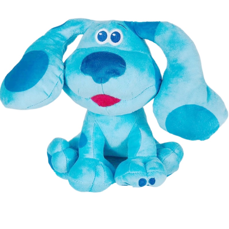 Clues &amp; You 20cm Warna Biru Mainan Boneka Kucing Dalmatian Bahan Plush Lembut Untuk Hadiah Ulang Tahun Anak