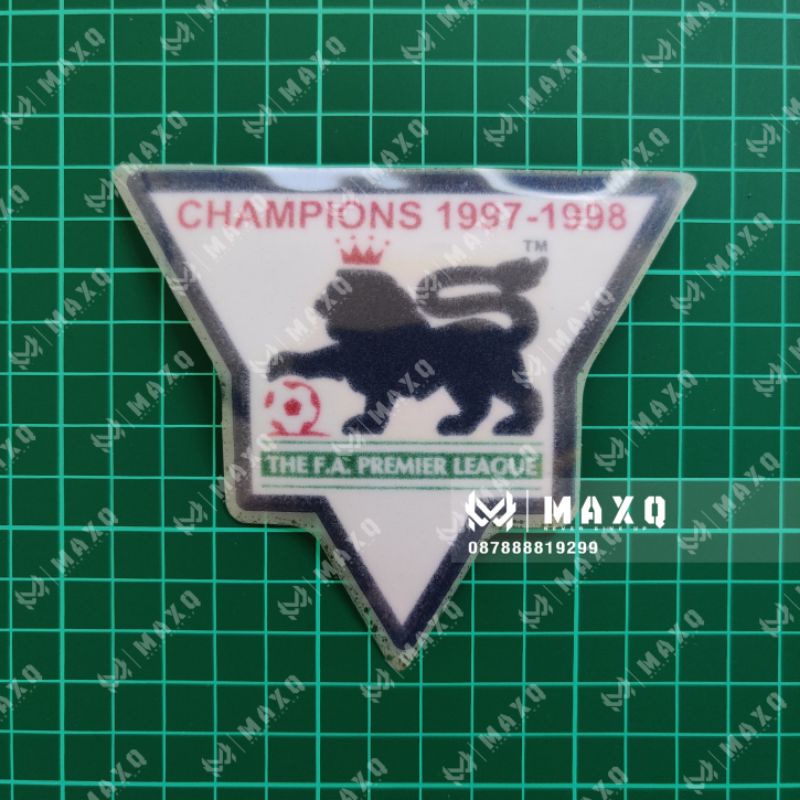 PATCH JERSEY LIGA INGGRIS PREMIER GOLD CHAMPIONS 1997/1998 ARSENAL