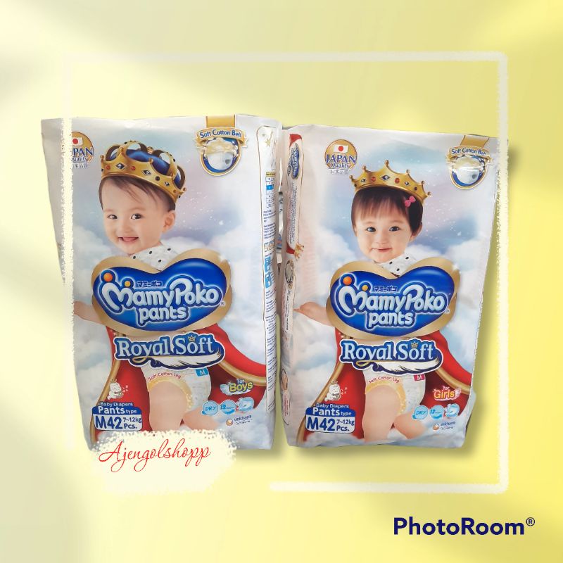 MAMYPOKO MURAH ROYAL SOFT M42,L34 BOY GIRL