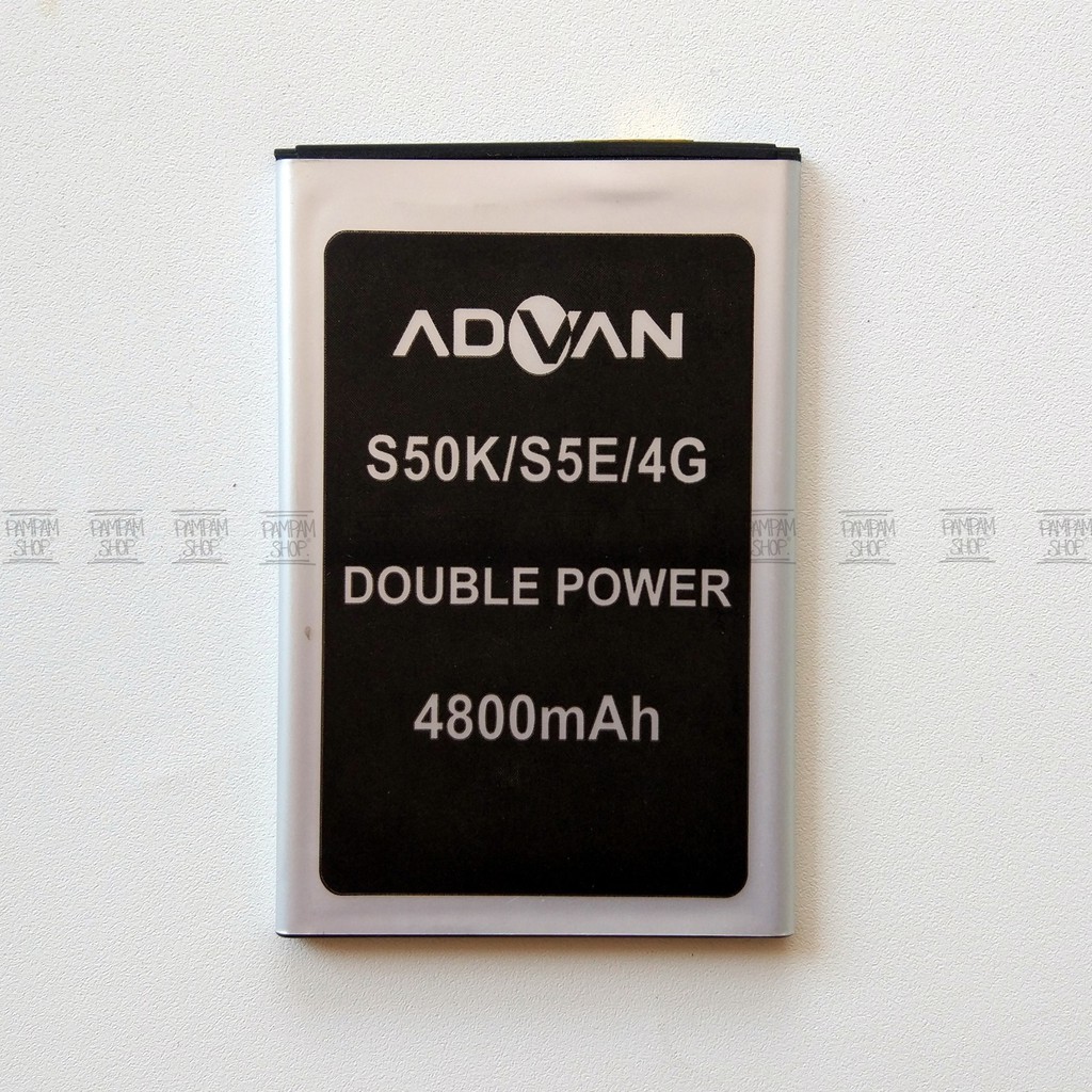 Baterai Advan S5E 4G S50K Double Power Original OEM Batre Batrai Advance Dual Battery