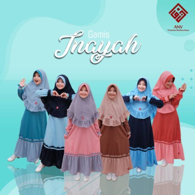 baju ANV Gamis Inayah Kids 3-8T