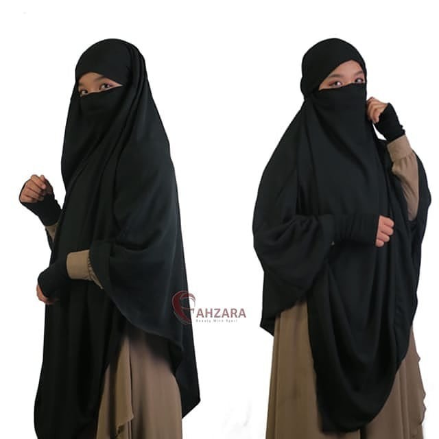 Frenchkhimar / French Khimar Segitiga Wolfis Premium Ahzara / Hijab Anti Corona