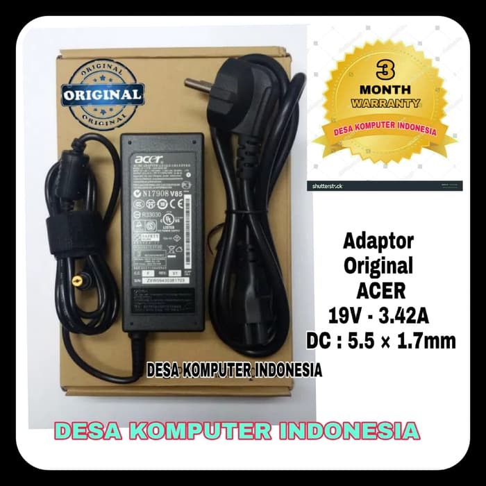 ACER - Charger Laptop Acer Aspire E1-470 E5-471 E5-411G E5-411 ORIGINAL Termasuk Kabel Power